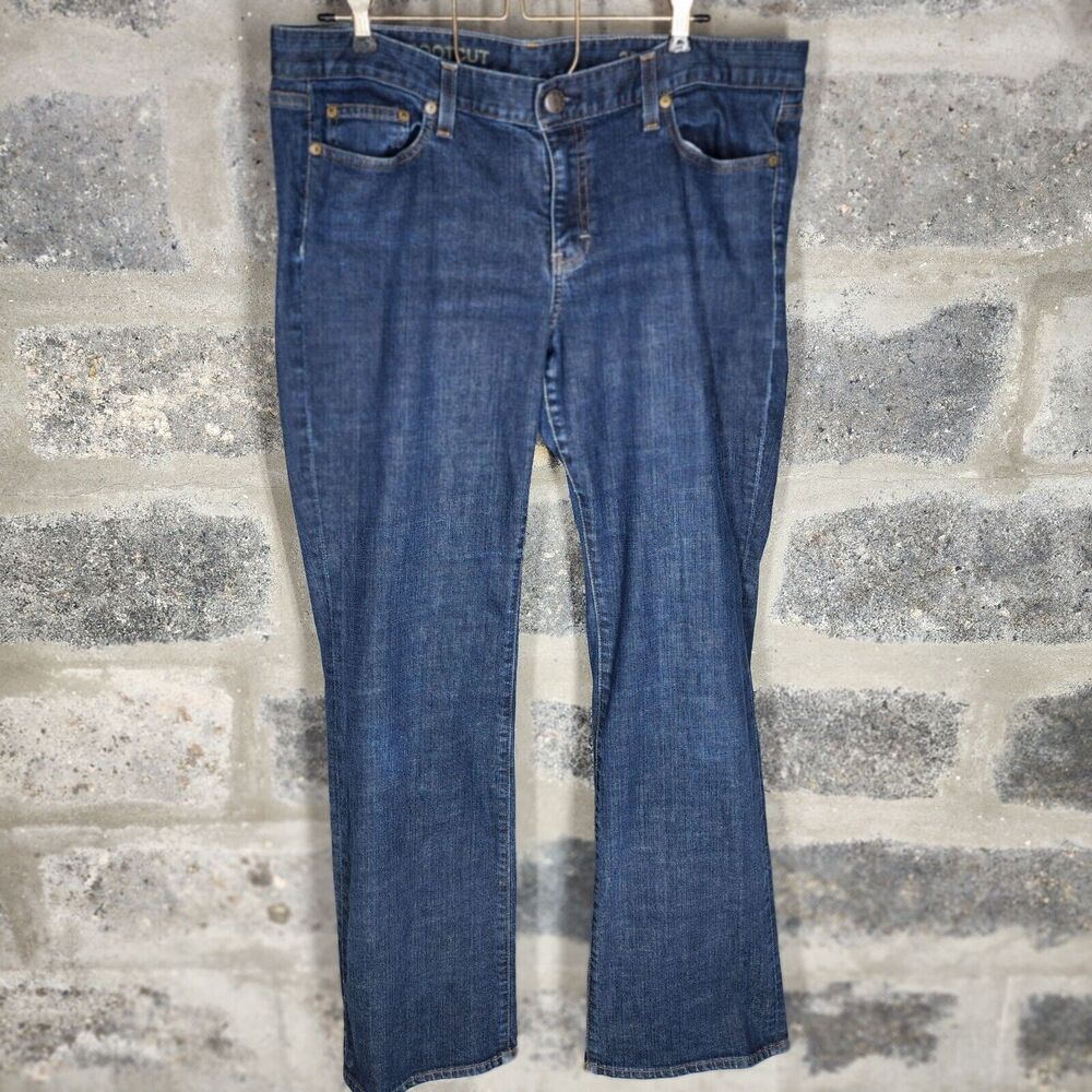 J CREW men's size 33R five pocket Bootcut jeans dark wash